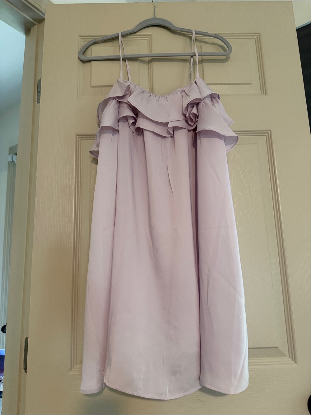 NWT Lilac Ruffle Strap Dress